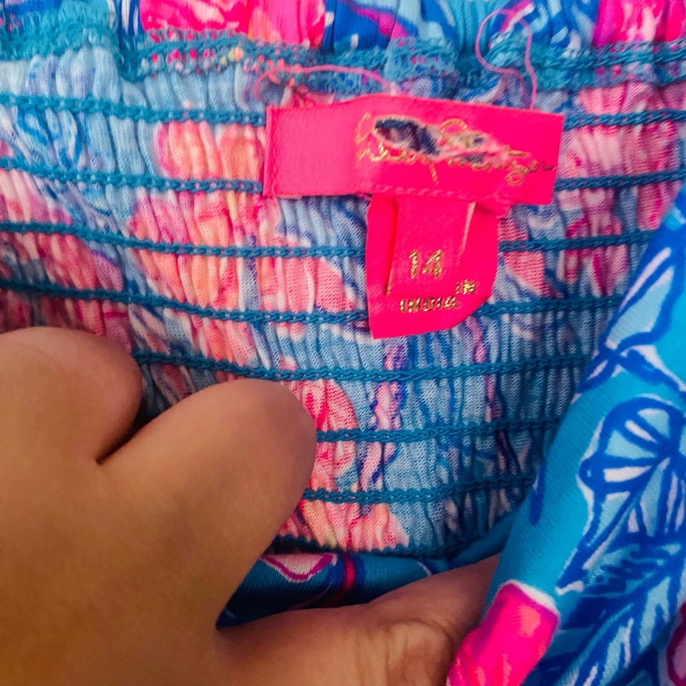 Lilly Pulitzer Delaney Dress Cumulus Blue Orchid Oasis Women’s Size 14 NWOT - Picture 4 of 10